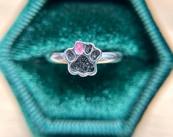 Paw Print Cremation Ring