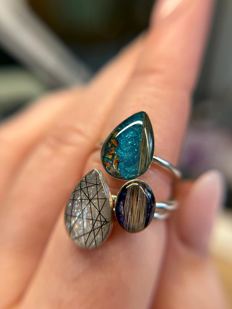 Hair and Ashes Keepsake Ring, Pet Memorial Ring, Pet Cremation Ring, Pet Fur Ring, Cremation Ring, Pet Ash Ring, Pet Fur Ring, Cremains image 10