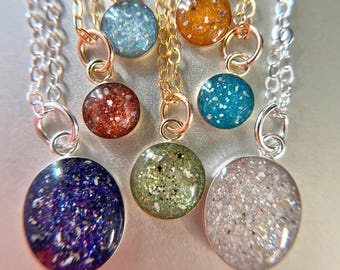 Silver Oval Cremation Necklace