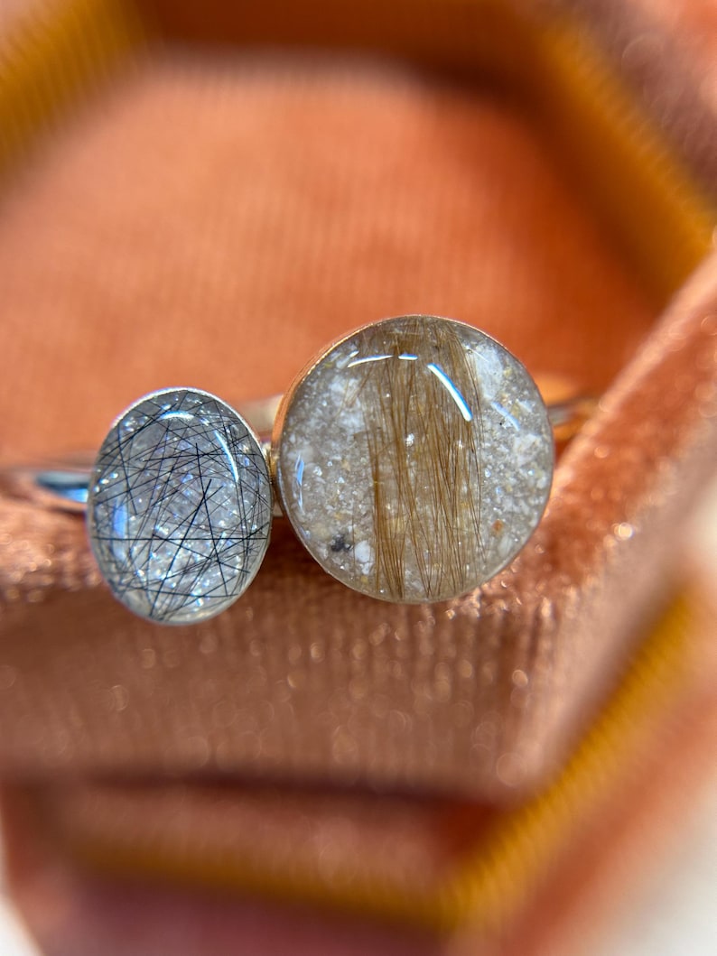 Hair and Ashes Keepsake Ring, Pet Memorial Ring, Pet Cremation Ring, Pet Fur Ring, Cremation Ring, Pet Ash Ring, Pet Fur Ring, Cremains image 1
