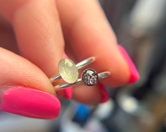 Tiny Silver Oval Cremation Ring