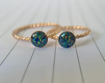 Small Gold Circle Cremation Ring