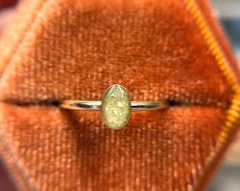 Tiny Gold Oval Cremation Ring