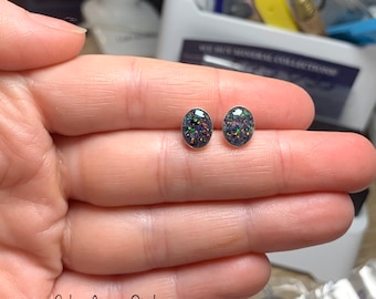 Small Oval Cremation Earrings | Cremation Jewelry | Memorial Earrings | Pet Ash Jewelry| Funeral Keepsake | Keepsake Earrings