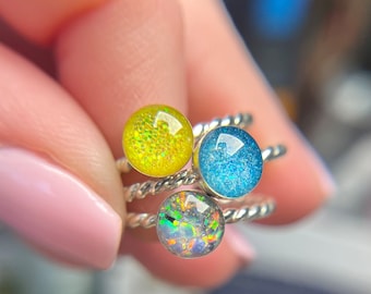 Small Silver Circle Cremation Ring