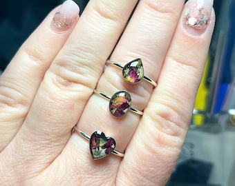 Heart Memorial Flower Ring