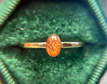 Tiny Gold Oval Cremation Ring