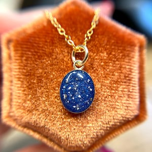 Large Gold Oval Cremation Necklace | Pet Keepsake | Cremation Necklace| Memorial Jewelry | Pet Ashes | Cremation | Pet Cremation Necklace