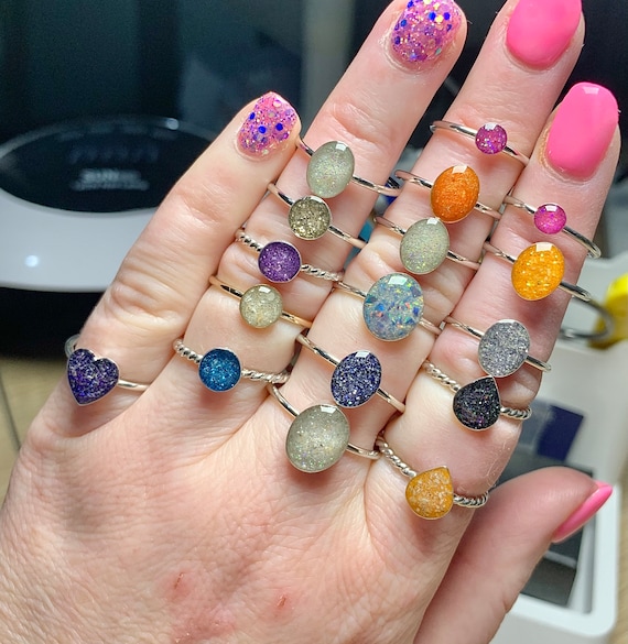 Small Silver Circle Keepsake Ring Pet Cremation Jewelry Pet