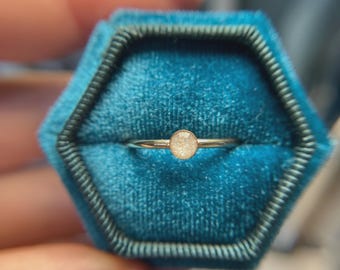 Tiny Gold Circle Keepsake Ring