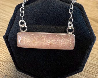 Horizontal Cremation Bar Necklace
