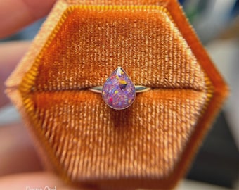 Small Silver Teardrop Keepsake Ring