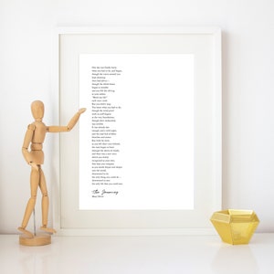 The Journey Poem di Mary Oliver Poster / Stampa di Mary Oliver / Poster di poesia ispiratrice minima / Download digitale / Download istantaneo