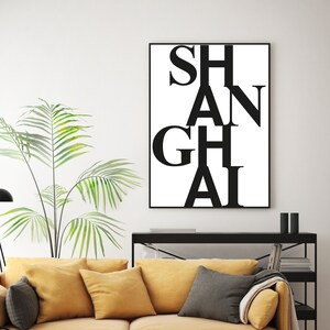 Shanghai City Typography Poster | Shanghai Poster | Shanghai Print | Shanghai Art | Shanghai City Poster | Shanghai City Print | Download