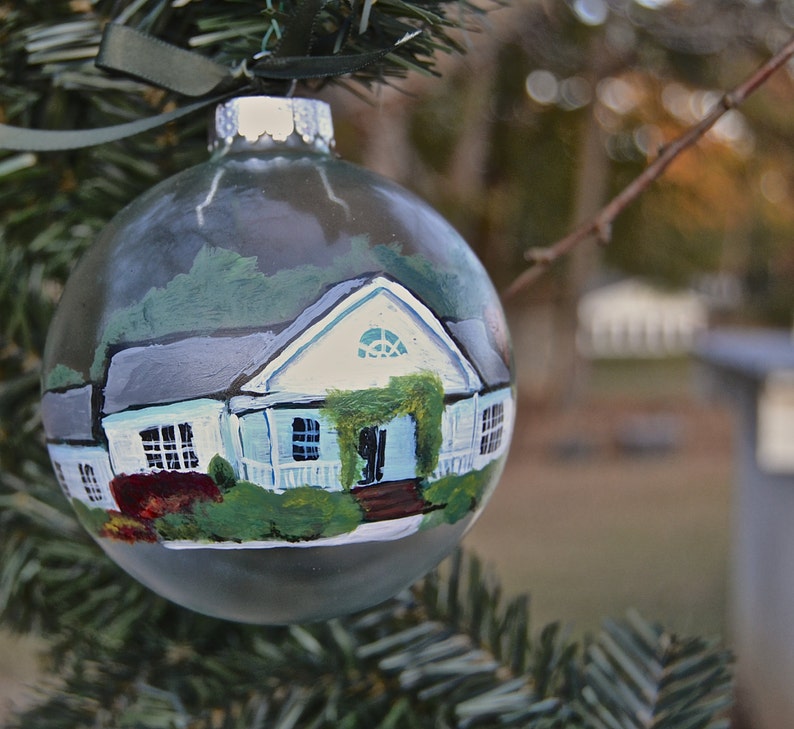 Carolina Delight house portrait ornament