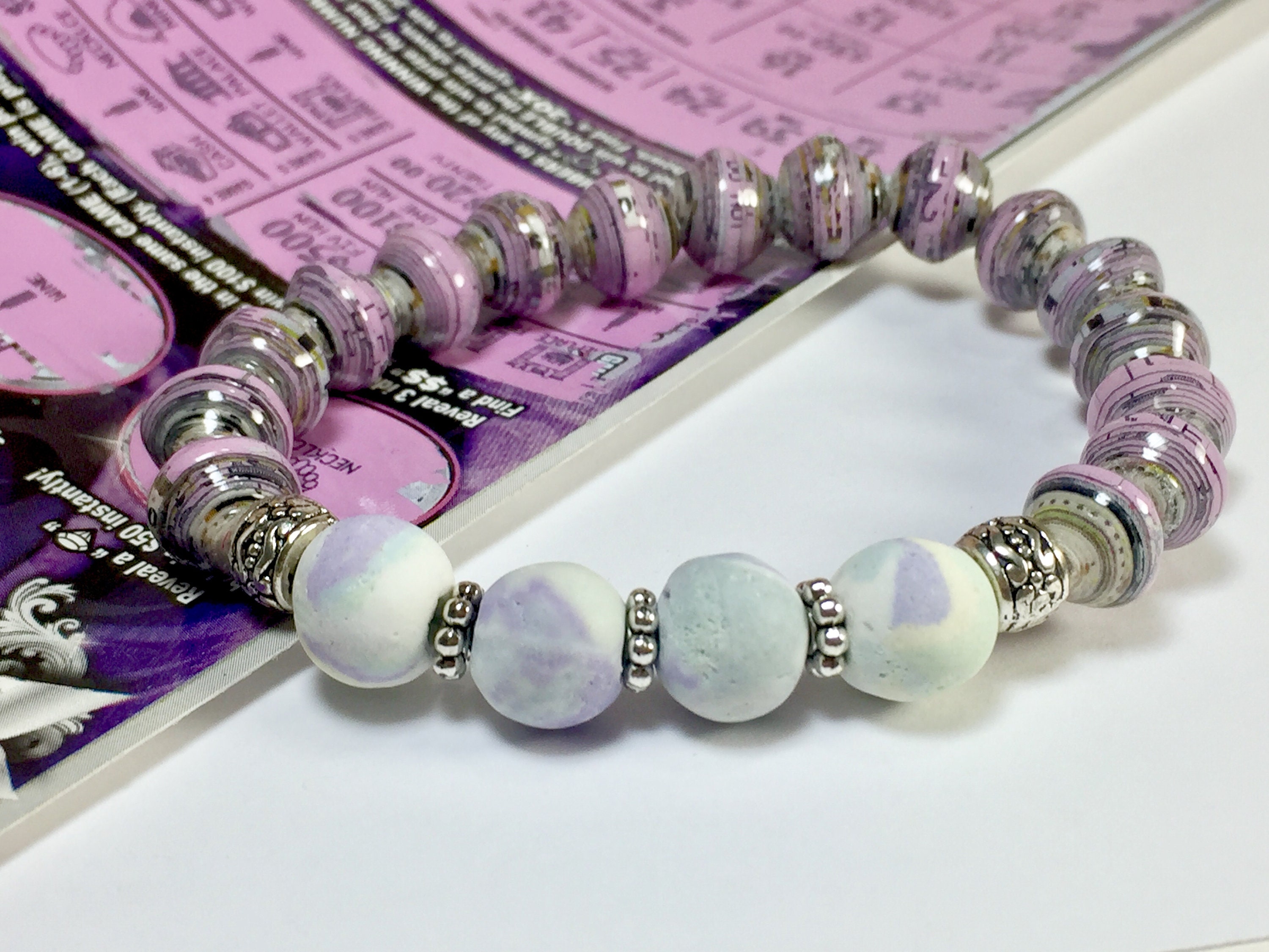 Lucky beads stretch bracelets lucky gifts handmade beads Etsy