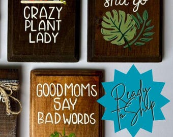 Mothers Days Gifts - Hand Lettered Signs - Plants Puns