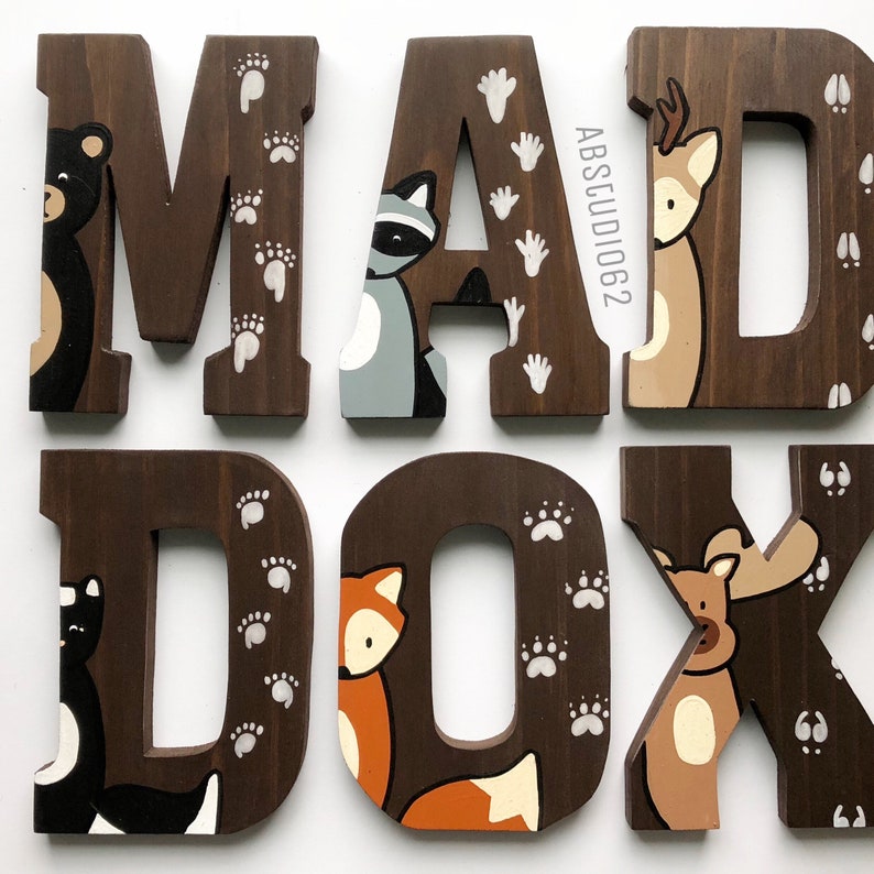 Nursery Name Sign Nursery Decor Nursery Wall Art Wooden Etsy