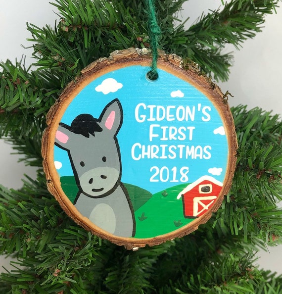 Baby's First Christmas Ornament, Personalized Custom Christmas