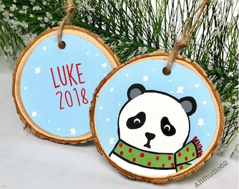 Panda Ornament, Panda Christmas Tree Decorations, Panda Gift,  Panda Decoration, Christmas Panda, Personalized Christmas Ornament