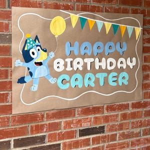 Custom Character Banners –Children&#39;s Party Banner, Personalized Party Decor, Event Banner, Printed Banner, Personalized Banner, Kraft Paper