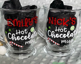 Hot Chocolate Mug, Personalized Christmas Mug, Hot Chocolate Mug, Stocking Stuffer, Mugs for Children, Cocoa Lover Mug,  Christmas Gift