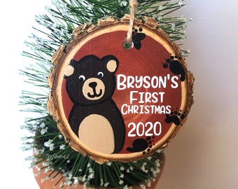 Baby's First Christmas Ornament, Personalized Custom Christmas Ornament, 1st Christmas Ornament, First Ornament, New Baby Ornament