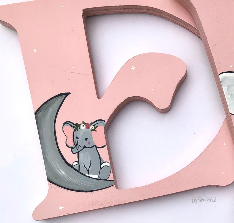 Elephant Nursery Decor Elephant Girl Nursery Elephant Wall Etsy