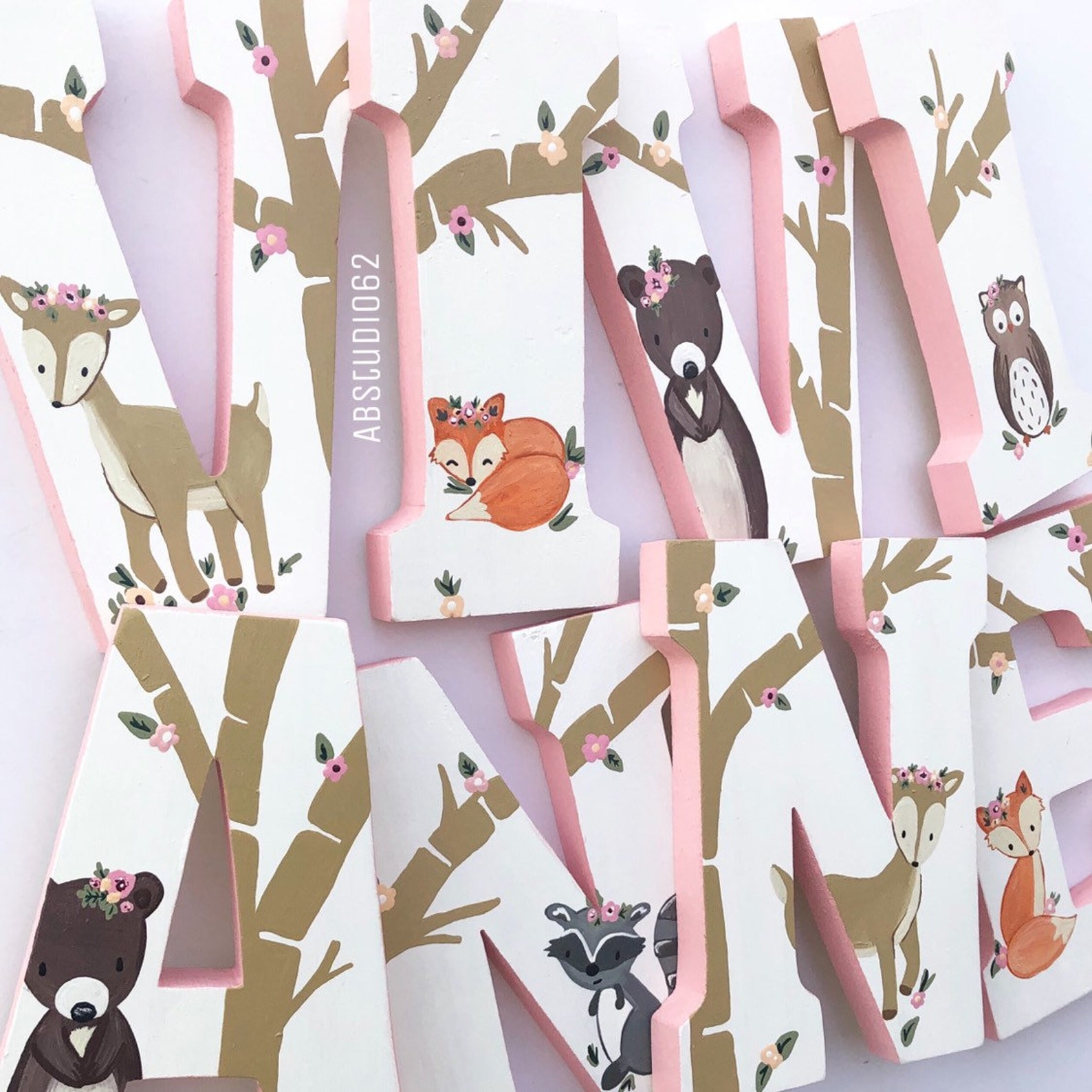 Floral Nursery Decor Floral Nursery Wall Decor Woodland Etsy