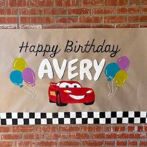 Custom Character Banners –Children&#39;s Party Banner, Personalized Party Decor, Event Banner, Printed Banner, Personalized Banner, Kraft Paper