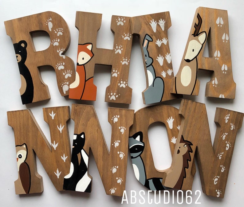 Nursery Name Sign Nursery Decor Nursery Wall Art Wooden Etsy