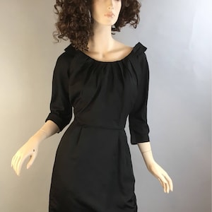 Vintage Cocktail Dress// 60s Party Dress// Vintage Little Black Dress (F1)