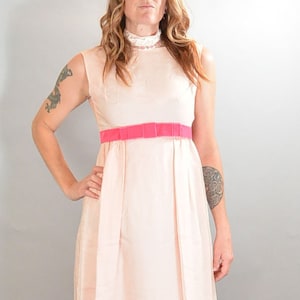 Pink Bridesmaids Dress// 60s Maxi Bridesmaids Dress// Empire Waist Dress (F1)