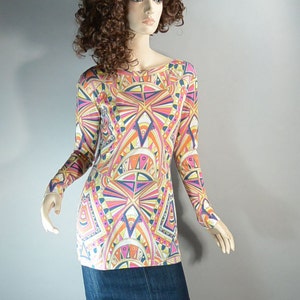 Vintage Pucci Sweater// Emilio Pucci Sweater// 60s Designer Psychedelic Sweater F1 image 1