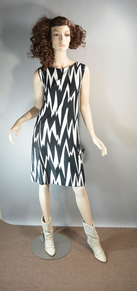 60s Does 20s Cotton Shift Dress// Mod Cotton Dress