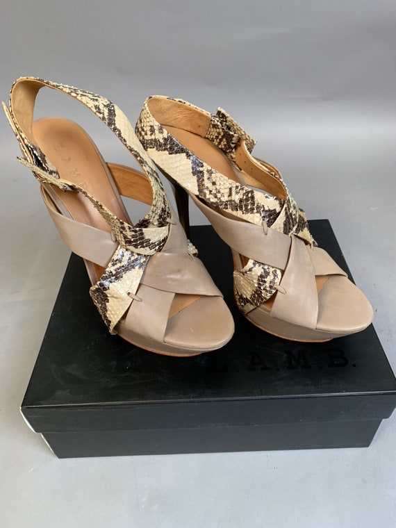 Vintage Lamb Sandals// Designer Stiletto Sandals//