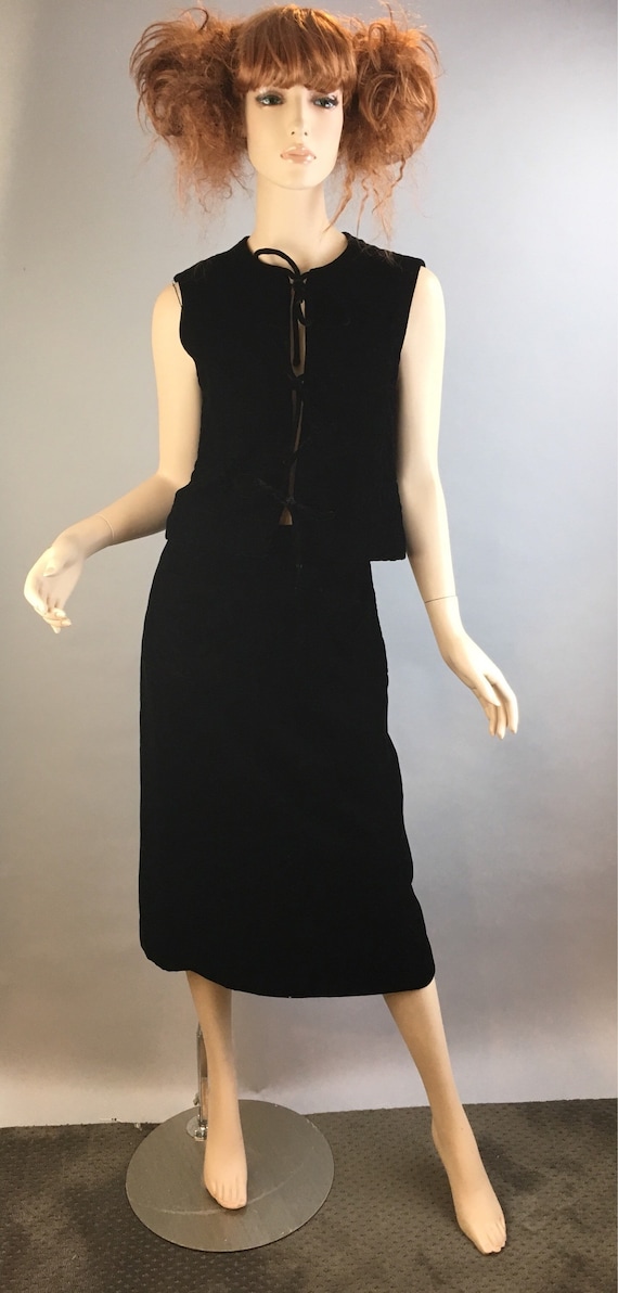 Vintage 60s Mod Skirt and Vest Set// Courreges Des
