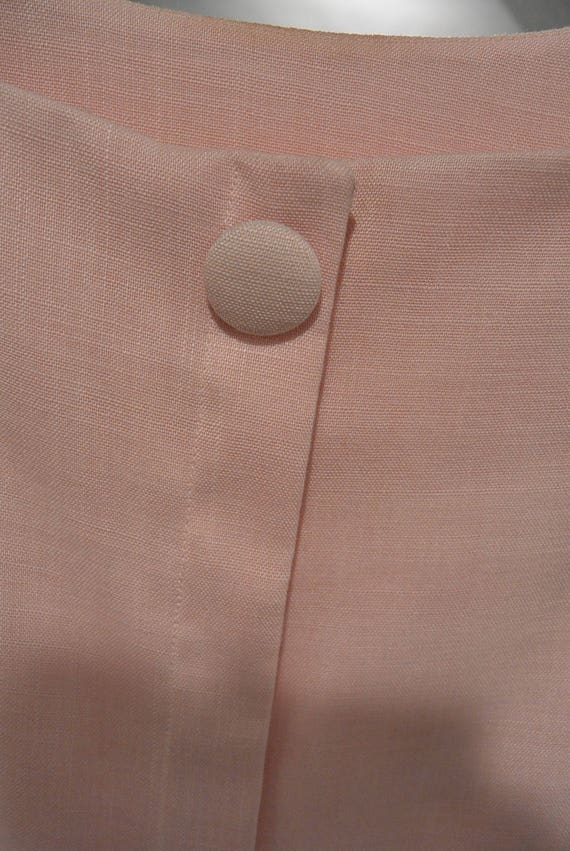 Mod Cotton Pink Dress// Mod 60s Dress// Ribbon Sl… - image 6