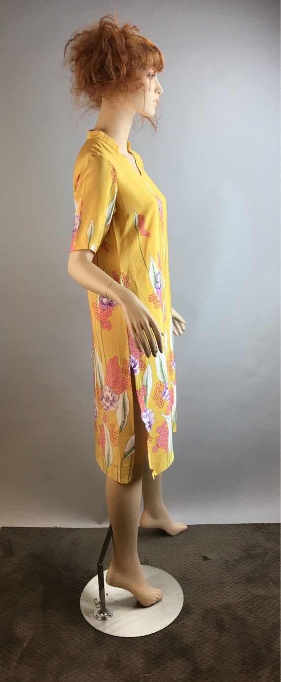 Yellow Spring Dress// Vintage 60s Shift Dress// M… - image 5