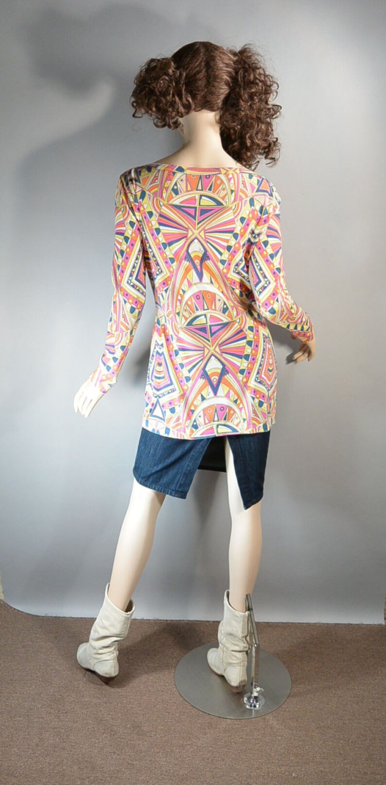 Vintage Pucci Sweater// Emilio Pucci Sweater// 60s Designer Psychedelic Sweater F1 image 2