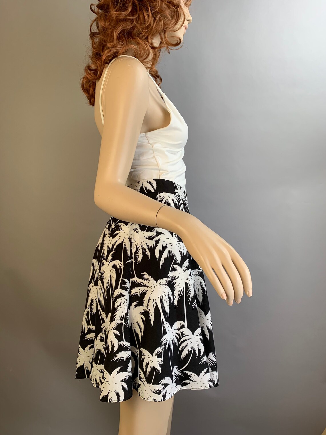 Hawaiian Skirt// Silky Hawaiian Mini Skirt// Vintage Hawaii Etsy