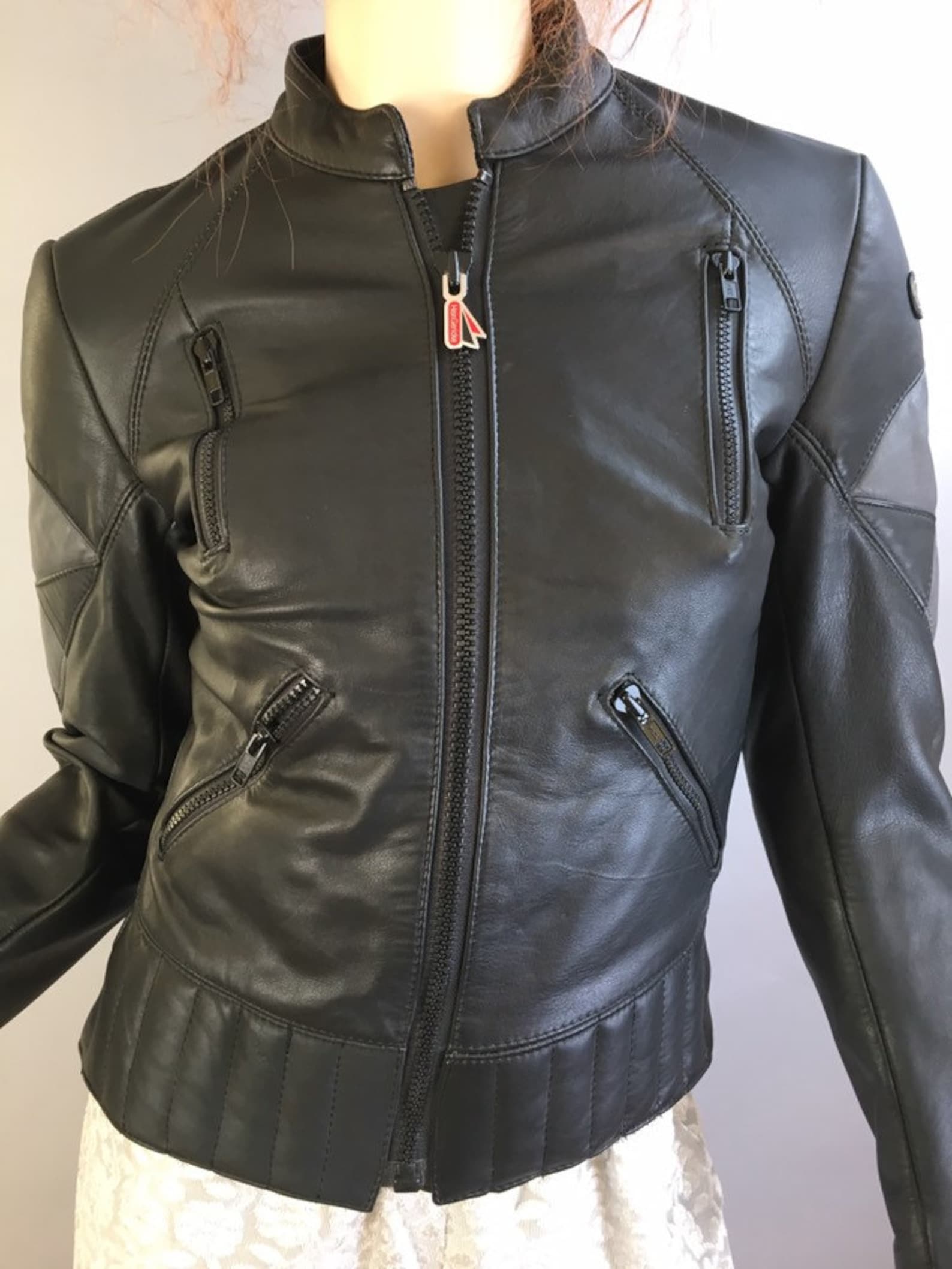 Vintage Hein Gericke Motorcycle Jacket// Vintage Black Leather Jacket