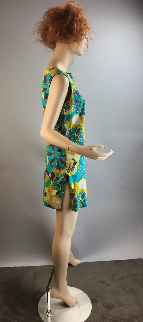 Vintage Apron Dress// Mod Shift Dress// 60s Mod T… - image 3