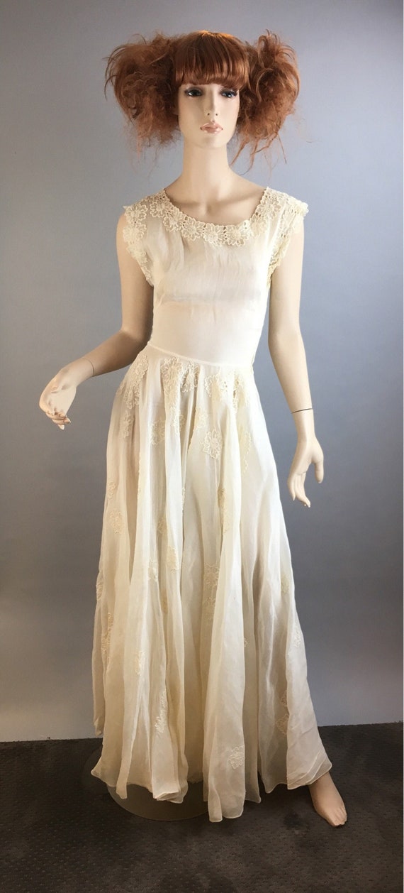 Beautiful 50s Wedding Dress// Vintage Pima Bridal 