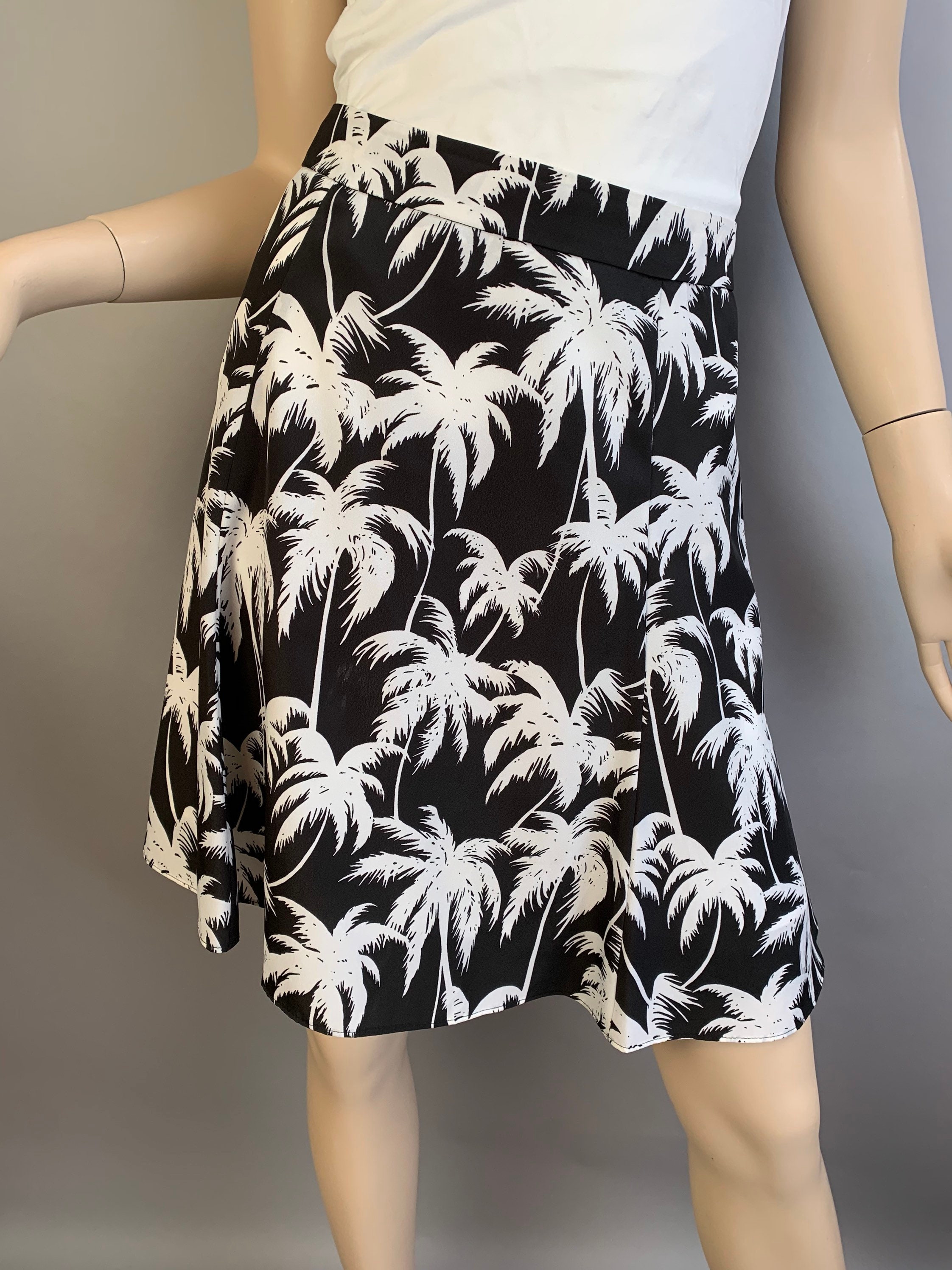 Hawaiian Skirt// Silky Hawaiian Mini Skirt// Vintage Hawaii Etsy