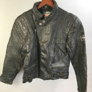 Vintage Motorcycle Jacket// 80s Cafe Racer Jacket// Leather Motorcycle Jacket