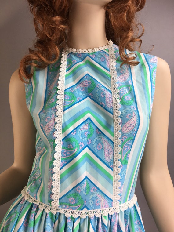 Vintage Square Dance Dress// Pastel Flounce Dress… - image 3