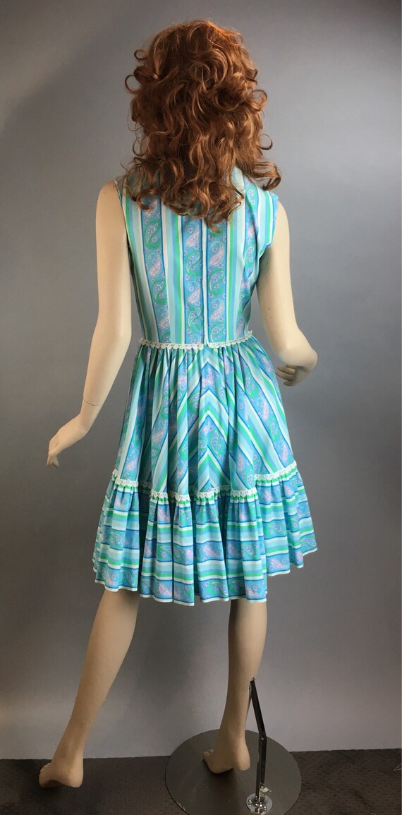 Vintage Square Dance Dress// Pastel Flounce Dress… - image 5