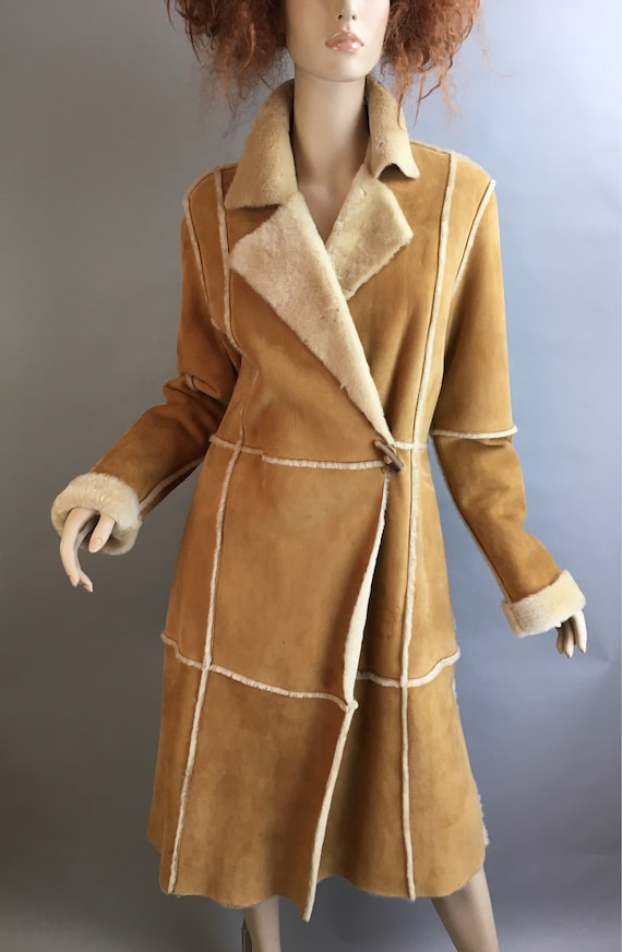 Anne Klein Shearling Coat// Long Vintage Shearlin… - image 2