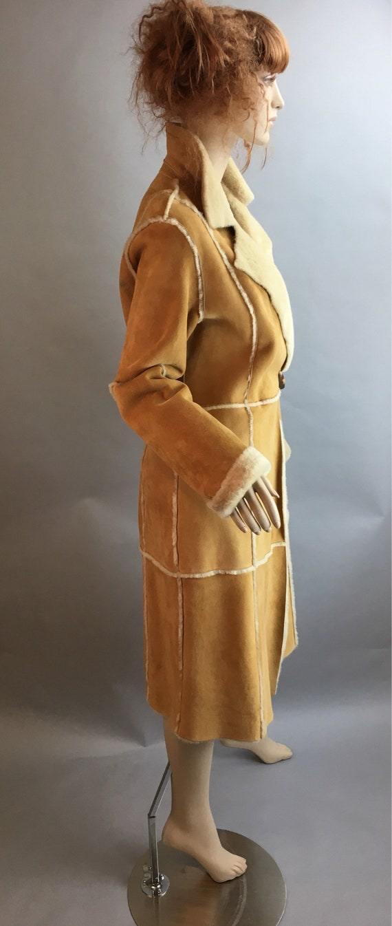 Anne Klein Shearling Coat// Long Vintage Shearlin… - image 5